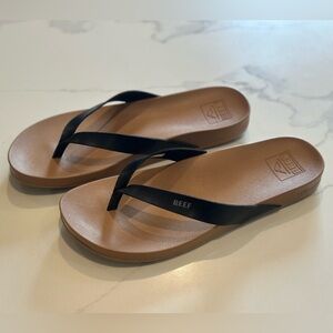 Reef Tan and Black Flip Flops